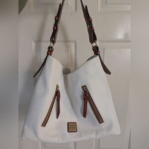Dooney & Bourke White Leather Shoulder Bag